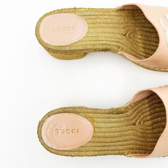 Gucci Pink and Gold Sandals - Picture 9 of 13